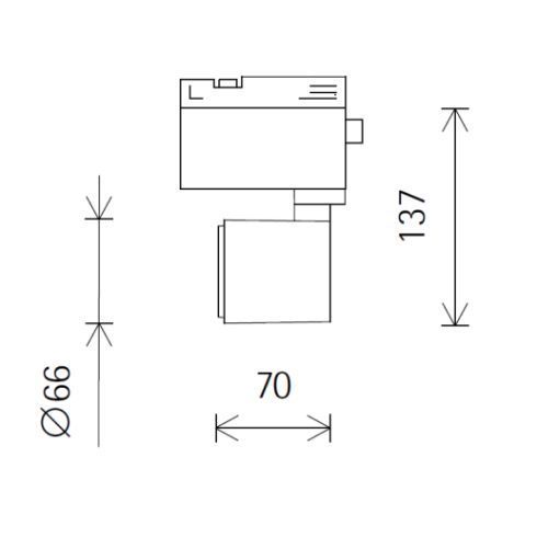 72308.000 POLLUX weiß LED-Fluter für ERCO-3-Ph.-System