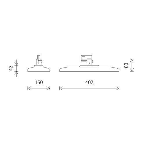 81344.000 JILLY weiß - schwarz LED-Downlight für ERCO-3-Ph.-System