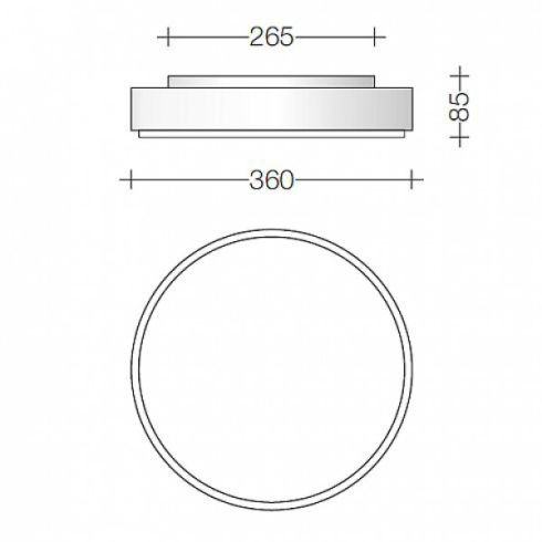 34278.1K3 LED-Decken-/ Wandleuchte, weiß