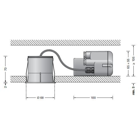 24791K3 LED-Deckeneinbau-Spot, grafit