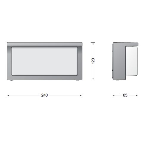 24339K4 Wandleuchte, grafit