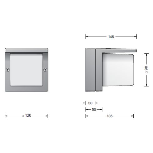 33327 LED-Wandleuchte, grafit