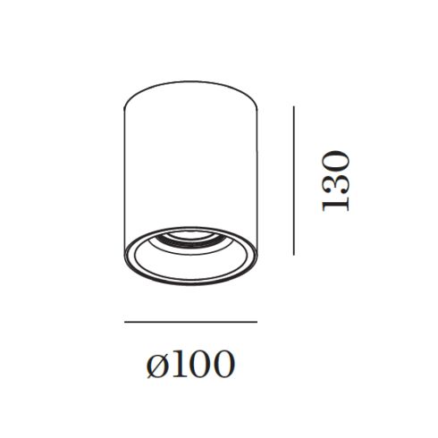 SOLID 1.0 3000K LED-Deckenleuchte, weiß - gold