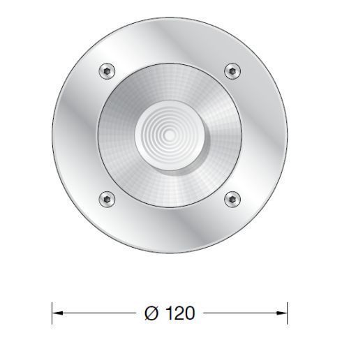 24636K3 LED-Deckeneinbau-Tiefstrahler, edelstahl