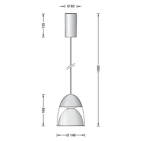 56575.2K3 LED-Pendelleuchte, edelstahl