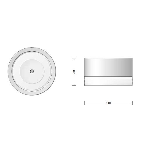 50567.2K3 LED-Deckenleuchte, edelstahl
