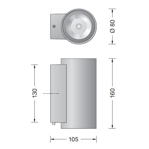 24518AK3 LED-Wandleuchte, silber