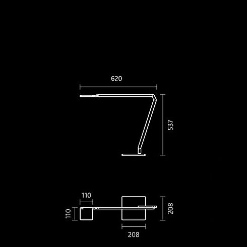 Roxxane Home LED-Tischleuchte 2700K, silber