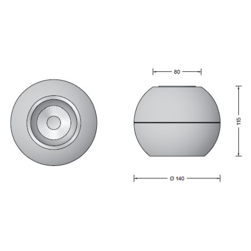 50858.2K3 - STUDIO LINE LED-Deckenleuchte, aluminium