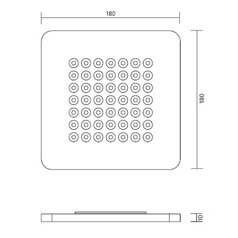 Modul Q 49 ON LED-Deckenleuchte 2700K