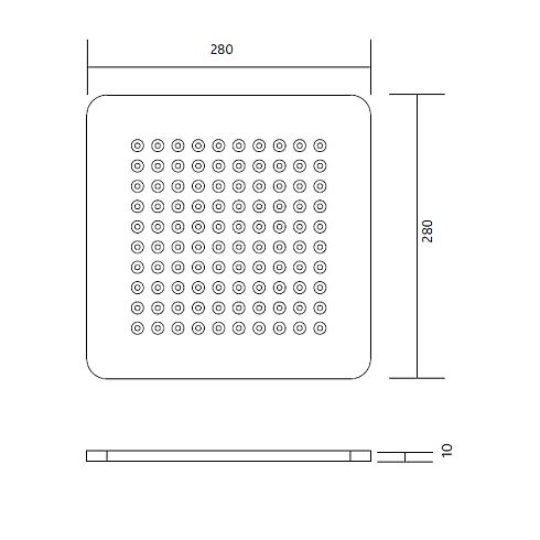 Modul Q 100 ON LED-Deckenleuchte 3000K
