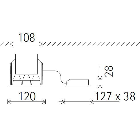 86546.000 COMPAR schwarz Einbaudownlight