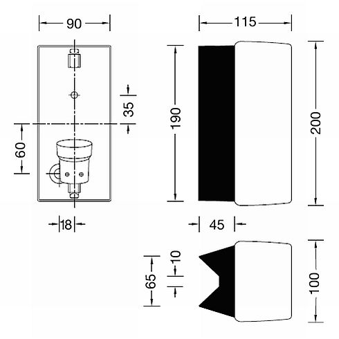 66860K3 ECKLEUCHTE Wand-/ Deckenleuchte - Lichtbaustein®