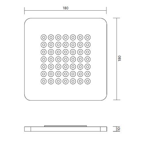 Modul Q 49 ON LED-Deckenleuchte 4000K