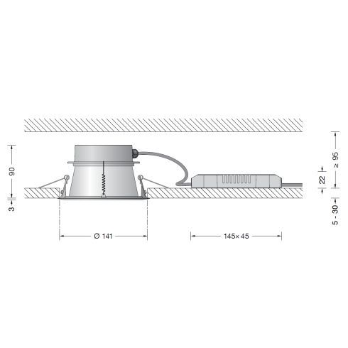 50577.1K3 - STUDIO LINE weiß Deckeneinbauleuchte