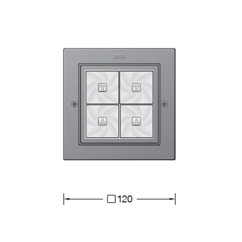 24804AK3 LED-Deckeneinbau-Tiefstrahler, silber