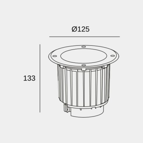 GEA COB LED ROUND Ø 125 Bodeneinbauleuchte