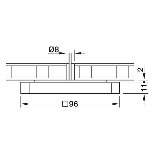 Modul Q 16 ON LED-Deckenleuchte 3000K