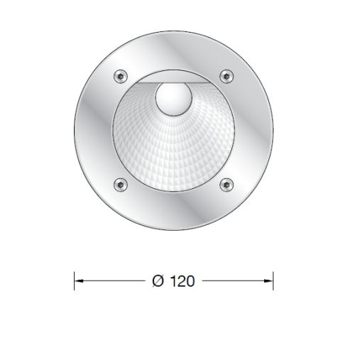 24299K3 LED-Deckeneinbau-Tiefstrahler, edelstahl