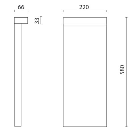 MINILOOK WOOD 580 bronze LED-Pollerleuchte