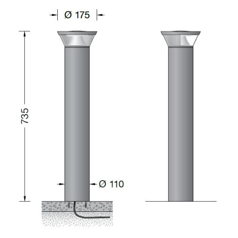 85320K3 - Smart Garten- und Wegeleuchte, grafit