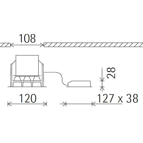 86751.000 COMPAR silber Einbaudownlight