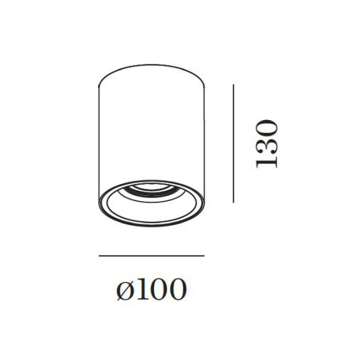 SOLID 1.0 2700K LED-Deckenleuchte, schwarz