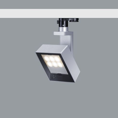 72822.000 LIGHT BOARD silber LED-Linsenwandfluter für ERCO-3-Phasen-System