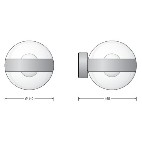 50853.2K3 LED-Wandleuchte, edelstahl