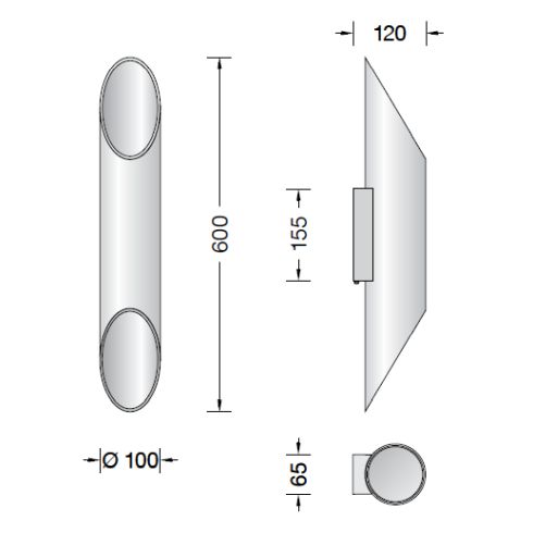 51057.4K3 - STUDIO LINE LED-Wandleuchte, messing