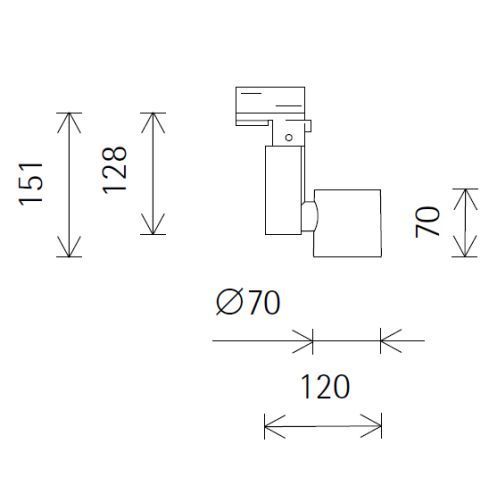 72210.000 OPTEC weiß LED-Linsenwandfluter für ERCO-3-Ph.-System