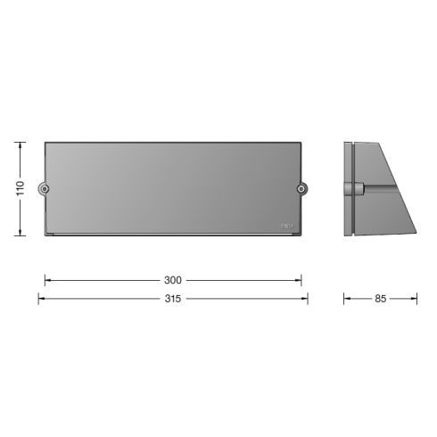 24374A LED-Wandleuchte, silber
