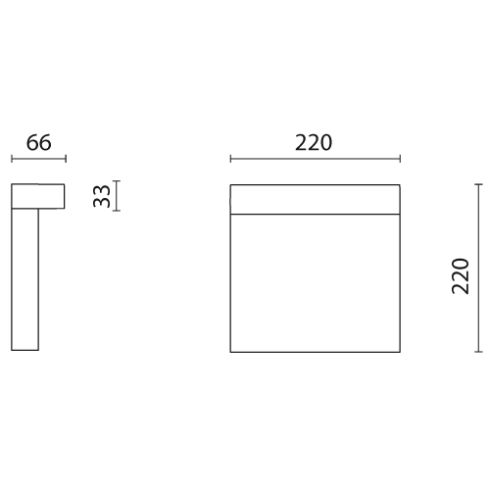 MINILOOK 220 one-side weiß LED-Pollerleuchte