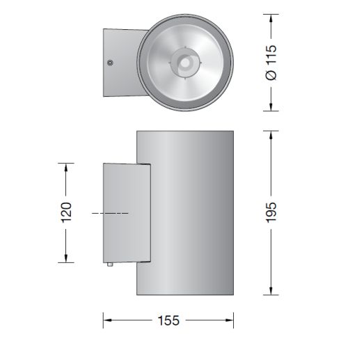 24536K3 LED-Wandleuchte, grafit