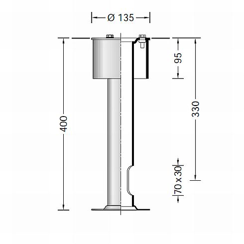 Zubehör - 70895 Erdstück für BEGA-Pollerleuchten