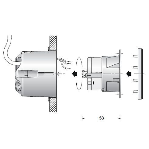 50285.6K3 - ACCENTA LED-Wandeinbauleuchte, kupfer