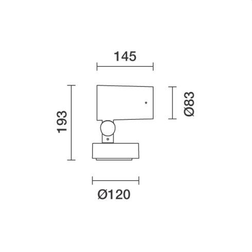 Palco InOut Ø83 50° 4000K LED-Strahler, weiß