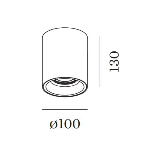 SOLID 1.0 2700K LED-Deckenleuchte, schwarz - gold