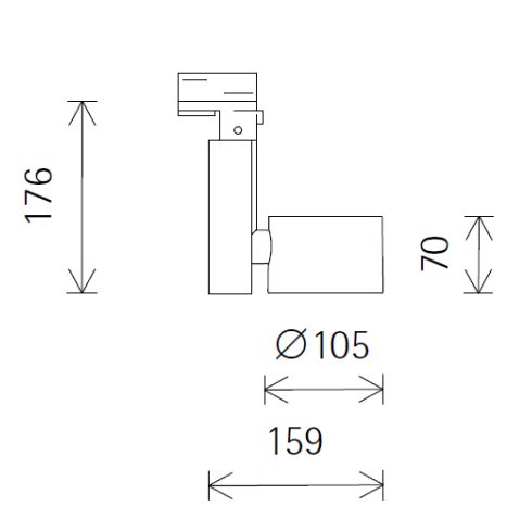 71250.000 OPTEC weiß LED-Fluter für ERCO-3-Ph.-System