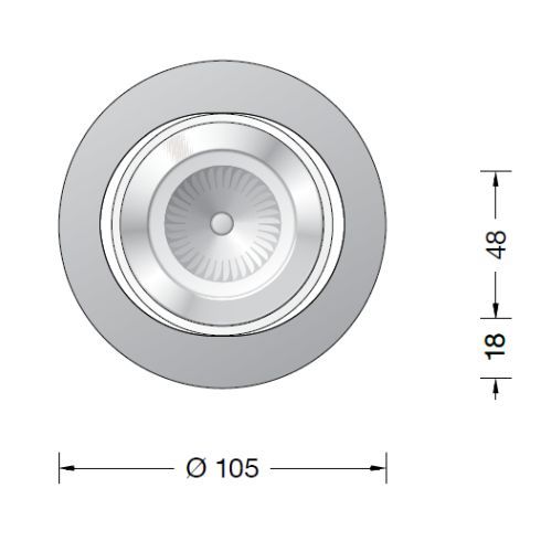 50714.2K27 ACCENTA VARIO edelstahl LED-Deckeneinbau-Tiefstrahler