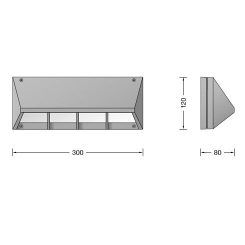 22385 LED-Wandleuchte, grafit