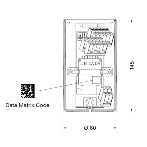13266 - Aufbaubaldachin Smart samtweiß für BEGA Systempendelleuchten