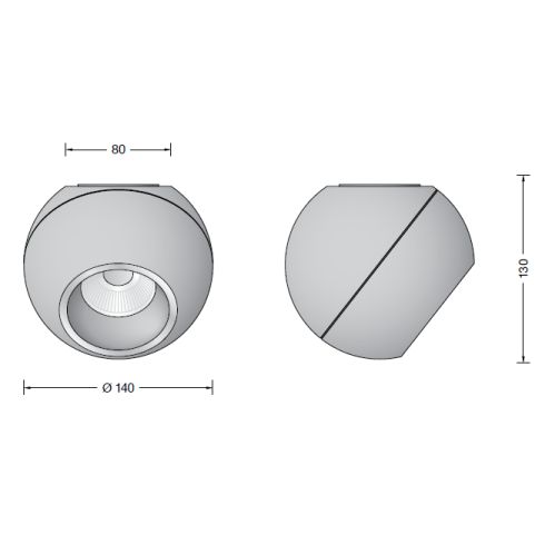 50849.2K3 - STUDIO LINE LED-Deckenleuchte, aluminium