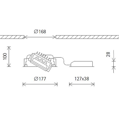 82143.000 GIMBAL Deckeneinbaustrahler