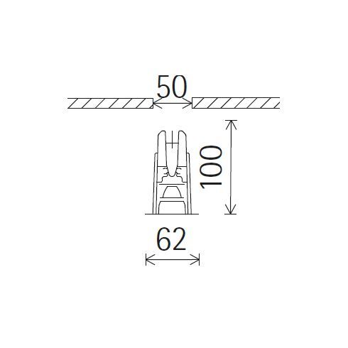 86751.000 COMPAR silber Einbaudownlight