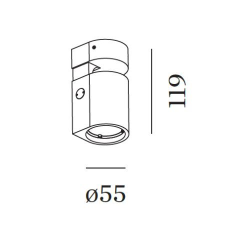 SQUBE ON BASE 1.0 2700K LED-Deckenstrahler, schwarz
