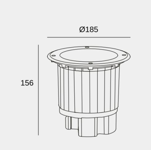 GEA COB LED ROUND Ø 185 Bodeneinbauleuchte