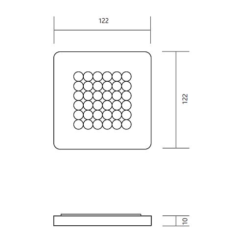 Modul Q 36 ON Aqua LED-Deckenleuchte 2700K