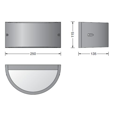 33334K3 LED-Wandleuchte, grafit