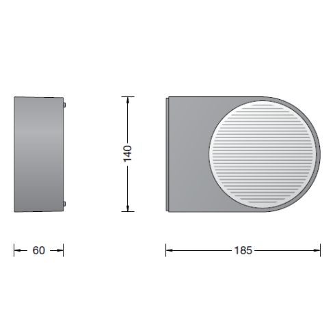 33224K3 LED-Wandleuchte, grafit